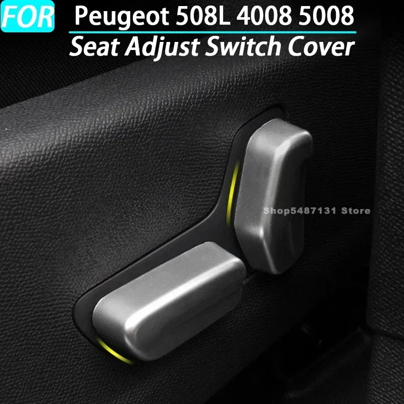 

Car Seat Adjust Switch Cover Seat Button Frame Trim for Peugeot 508 4008 5008 Interior Accessories