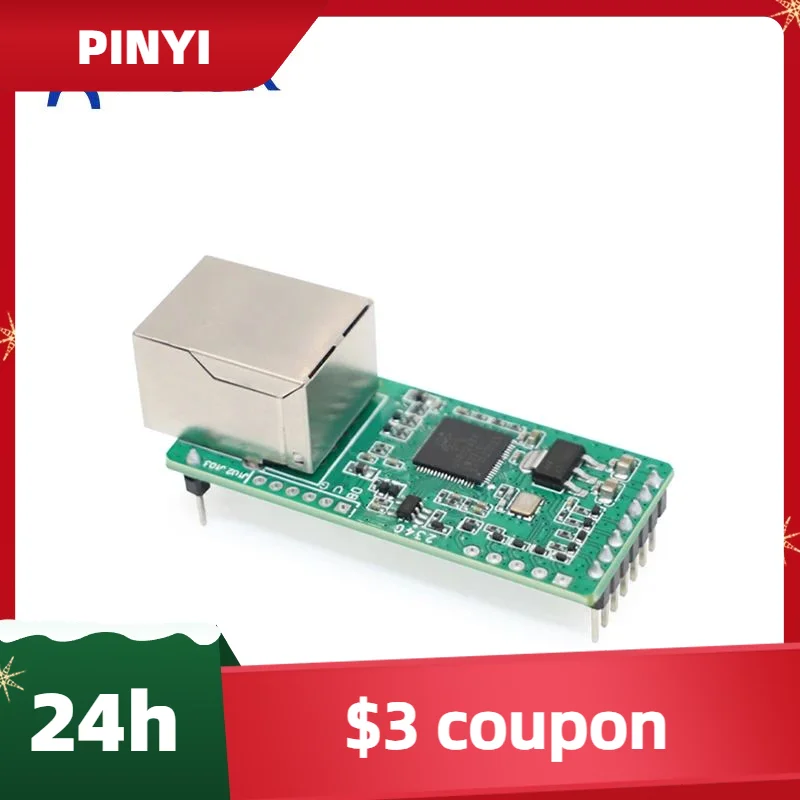 Neu (Preis für 4 Stück) PUSR TTL-zu-Ethernet-Modul Plug-in-Paket-Design mit 1*TTL, 1*RJ45 10 Mbit/s ETH USR-TCP232-T0