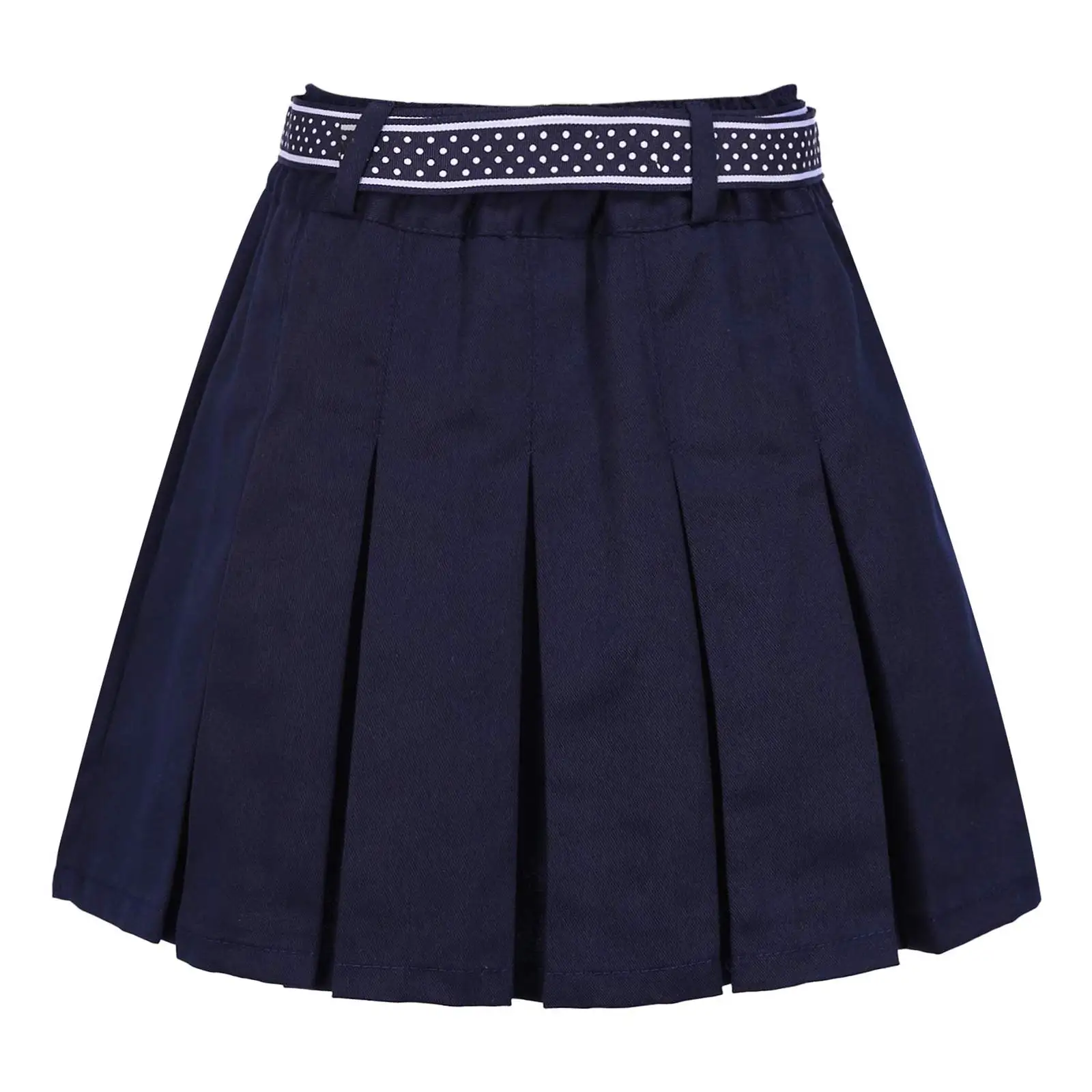 Little Girls School Uniform Skirt Casual Preppy Style Pleated Mini Skirt Built-in Shorts Schoolgirl Birthday Party Stage Show