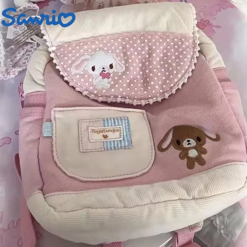 

New Hot Kaawaii Sanrio Sugarbunnies Backpack Anime Cartoon Kawaii Schoolbag Cute Children Girl Birthday Gift Custom Shoulder Bag