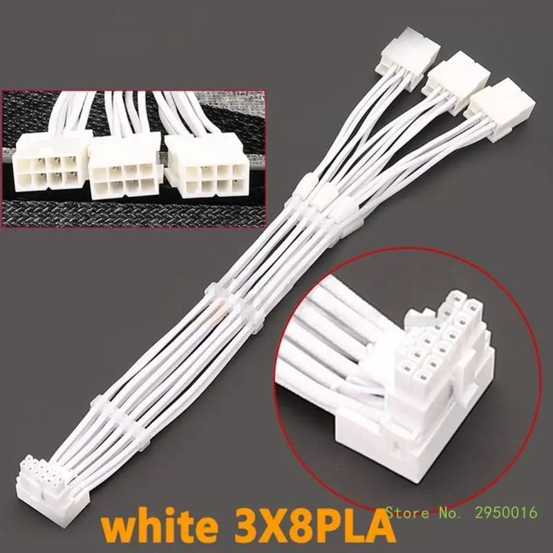 for RTX4000 Series 3x 8Pin Female to PCIE 5.0 12+4 16Pin Video Card Cable 12VHPWR PCIE 5.0 Straight/Elbow Head Cable