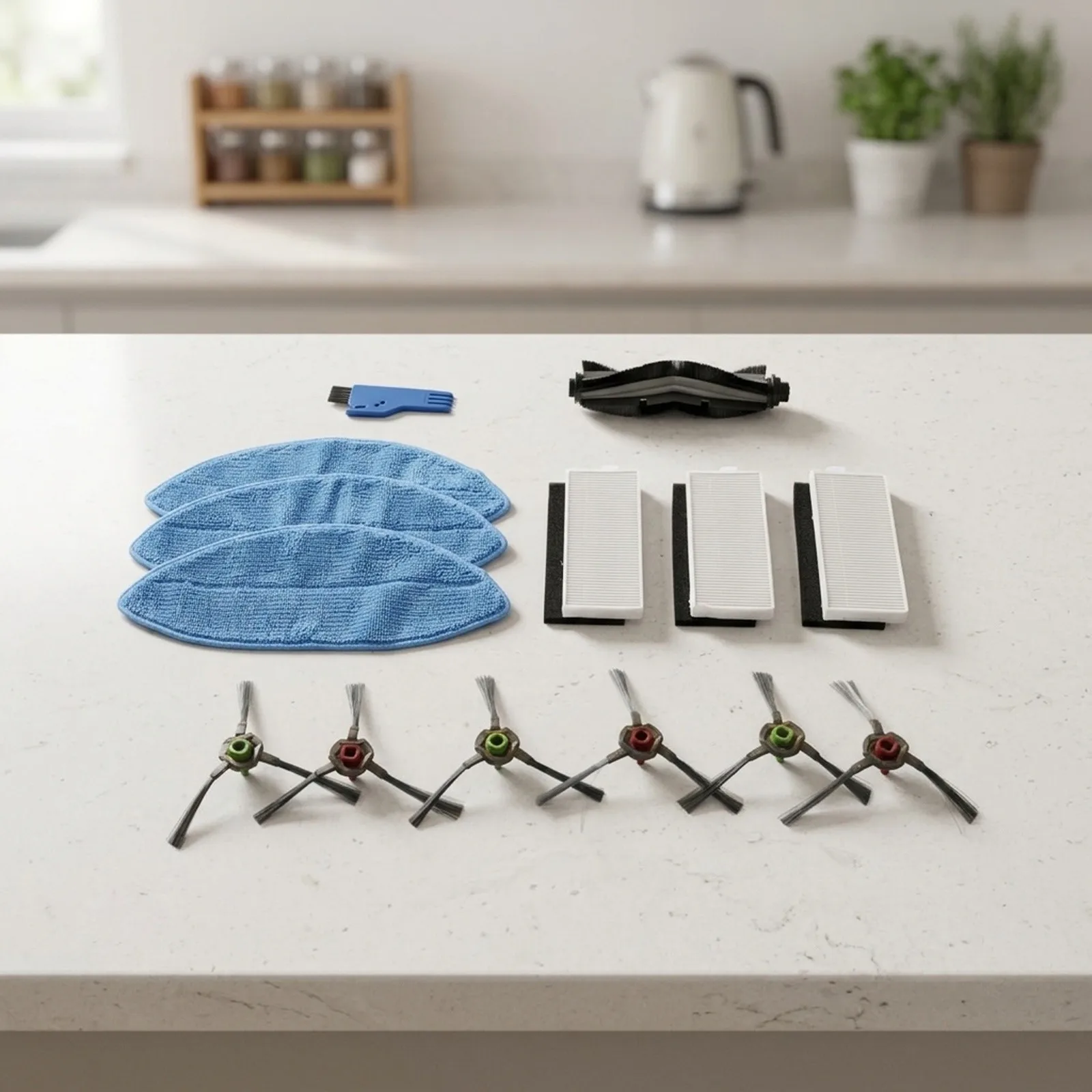 Main Roller Brush Robot Vacuum Accessories Corner Reach Design Robotic Vacuum Cleaning Tools For Home Daily Cleaning