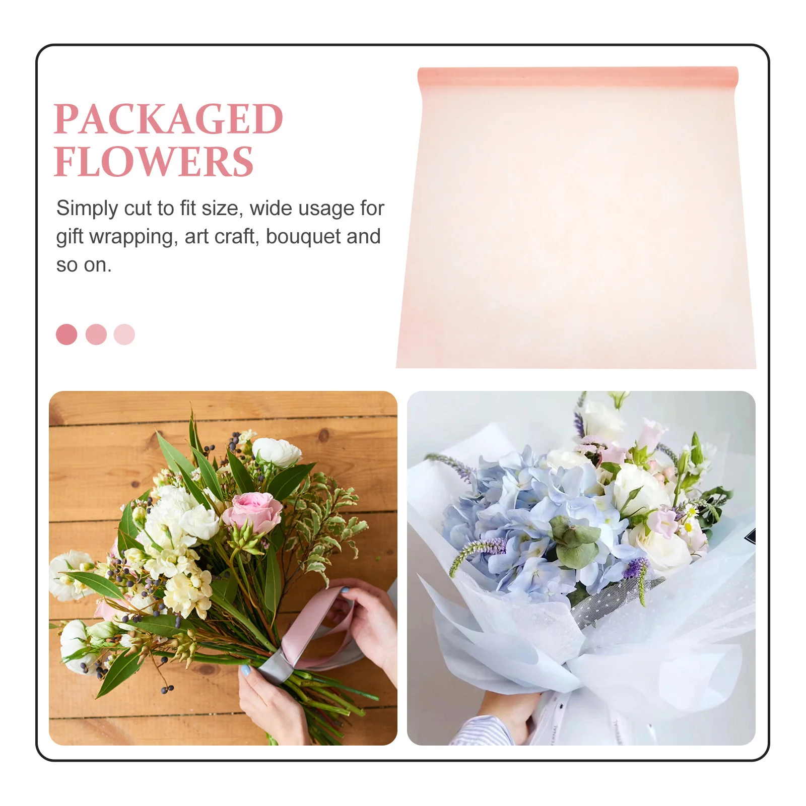 DIY ورق التغليف زهرة المجمع مواد عالية الجودة فريدة من نوعها العملي الحرف هدية التعبئة والتغليف باقة أغلفة الزخرفية #5