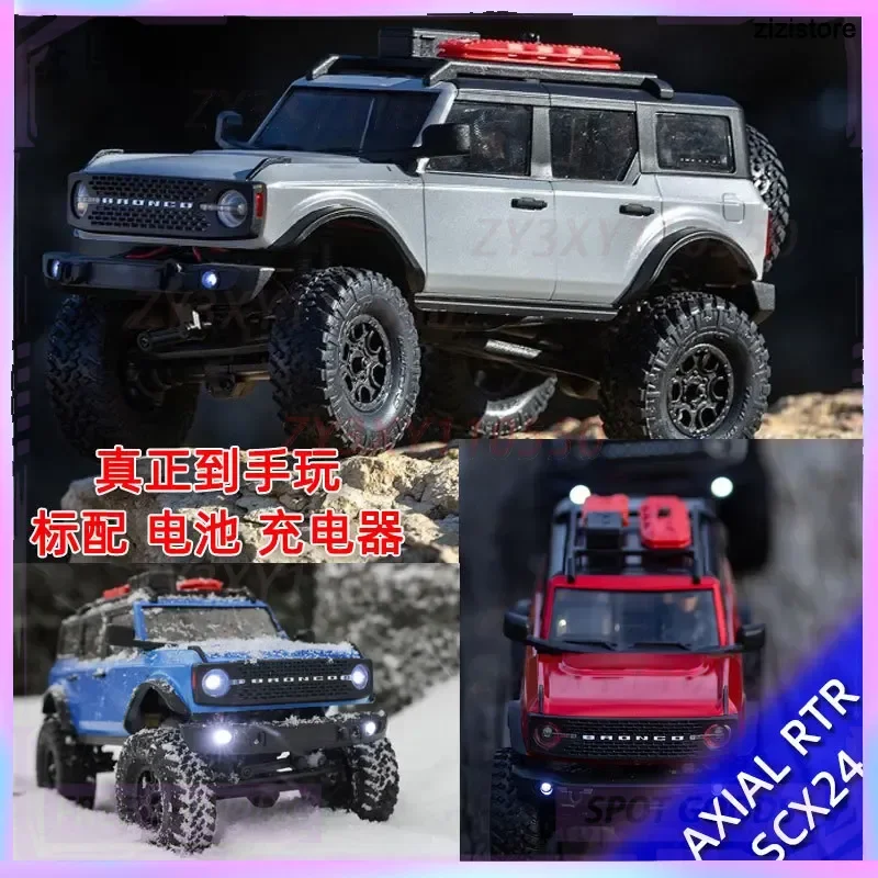 รถบังคับวิทยุ Axial Scx24 ขนาด 1/24 รุ่น Ford Bronco ขับเคลื่อนด้วยไฟฟ้า สำหรับปีนป่ายและขับขี่ออฟโรด  จำลองสมจริง ของเล่นรถบังคับสำหรับผู้ใหญ่