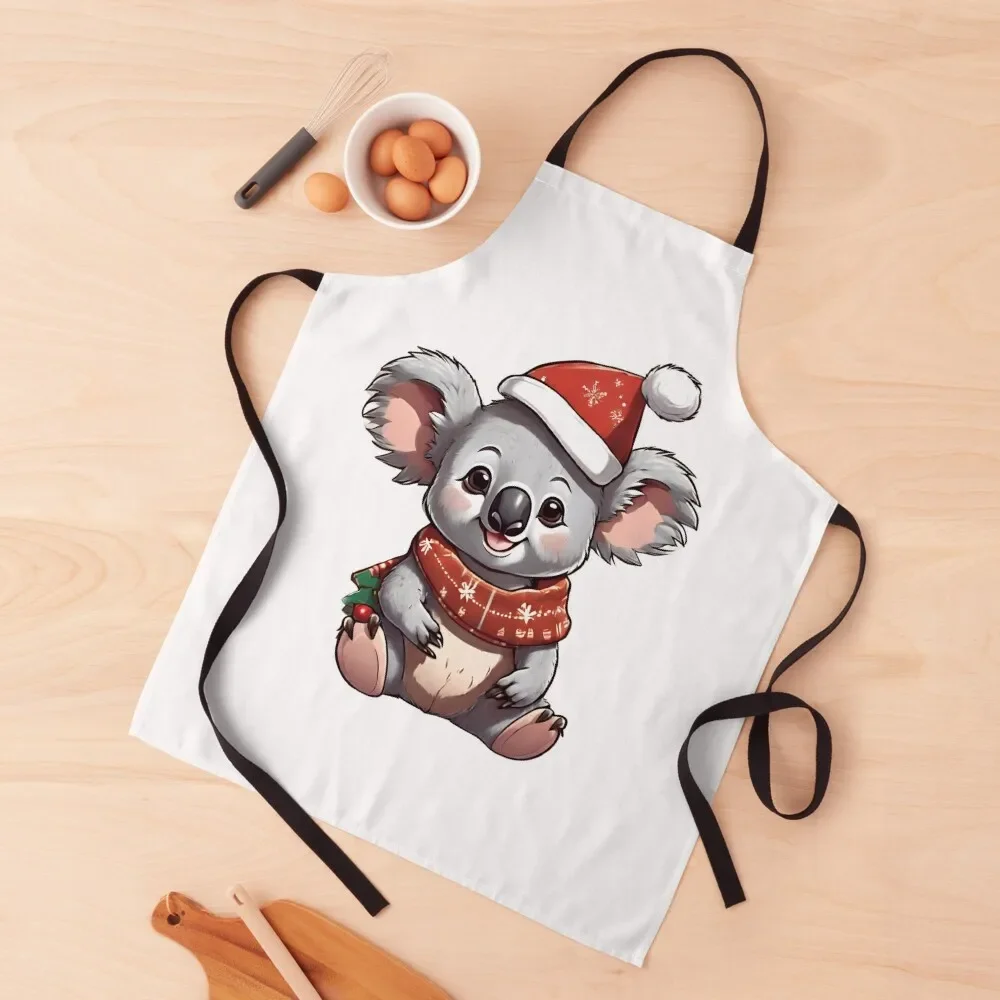 

Santa Koala Apron men Waterproof Kitchen For Women kitchen clothes Korean Apron