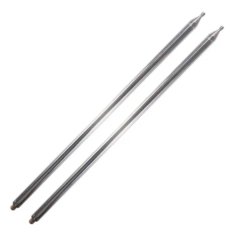 ABKQ-2Pcs 5.6M M10 Whip Antenna Pull Rod For Radio Positive Whip Antenna Telescopic Antenna DIY Shortwave Antenna