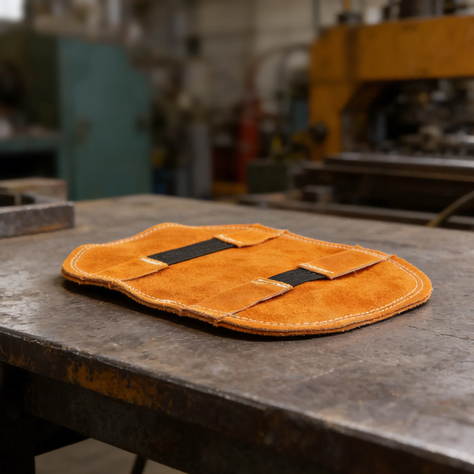 Heat resistant welding shield for hand safety of double sided cowhide and aluminum foil with scalding protection