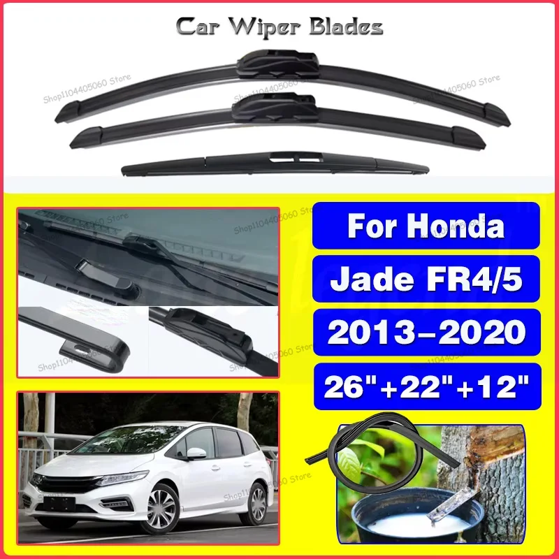 Wiper Front Rear Wiper Blades Set Kit For Honda Jade FR4 5 2013 2014 2015 2016 2017 2018 2019 2020 Windshield Windscreen Window