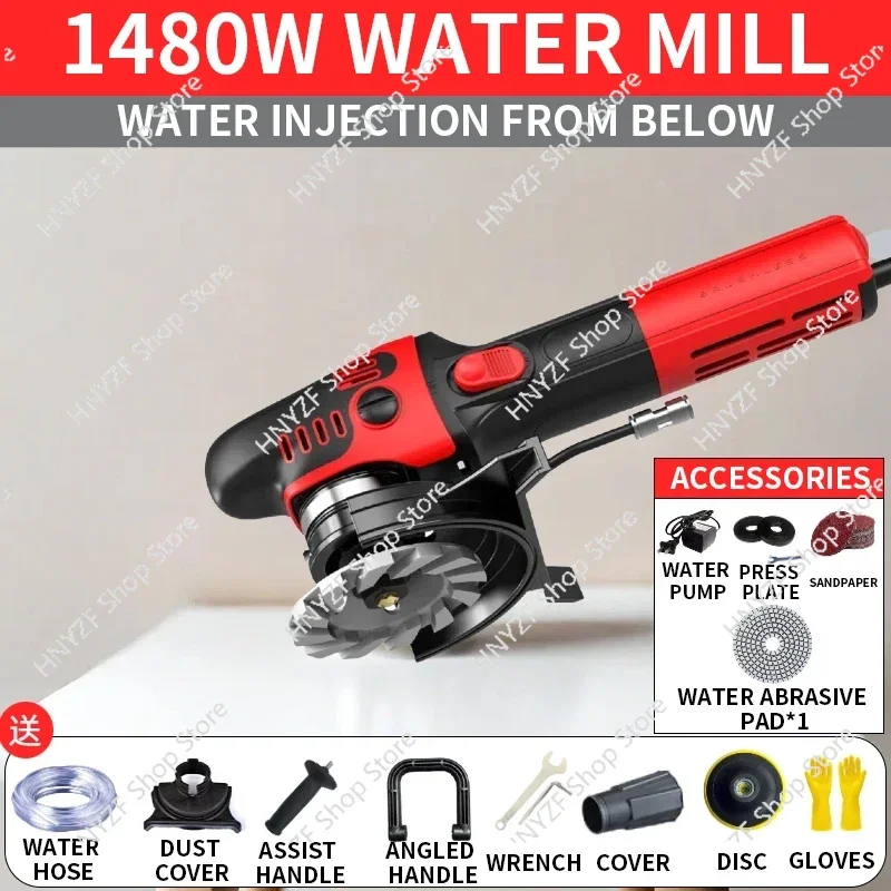 Brushless Water Grinder High-Power Bottom-Water-Inlet Polishing Machine Stone Marble Tile Cement Floor Grinding Machine