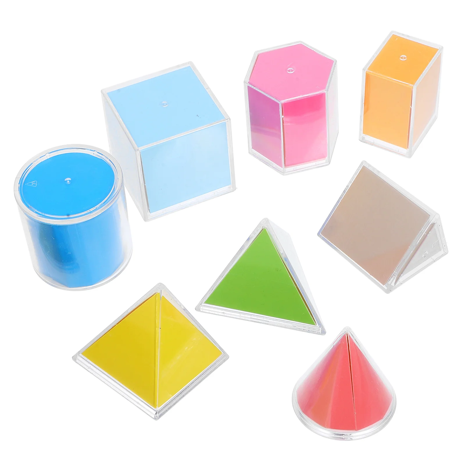 Geometric Model Manipulative Solids Counting Blocks Prism Elementary School Learning Prop Plastic Primary Shapes