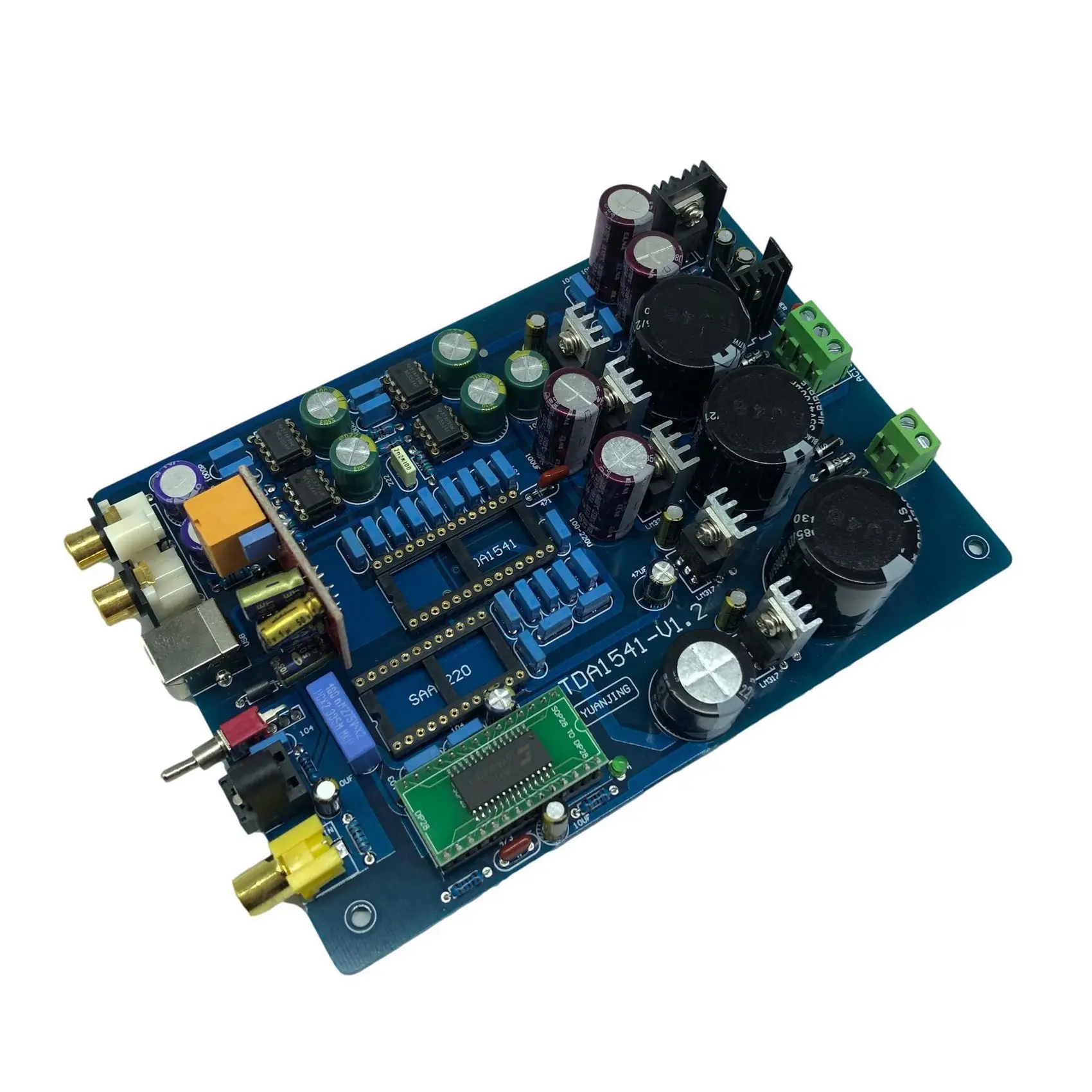 A62T-CYJ-TDA1541 Optical Fiber Coaxial Decoder Board (Including USB, Excluding TDA1541 and SAA7220 IC)