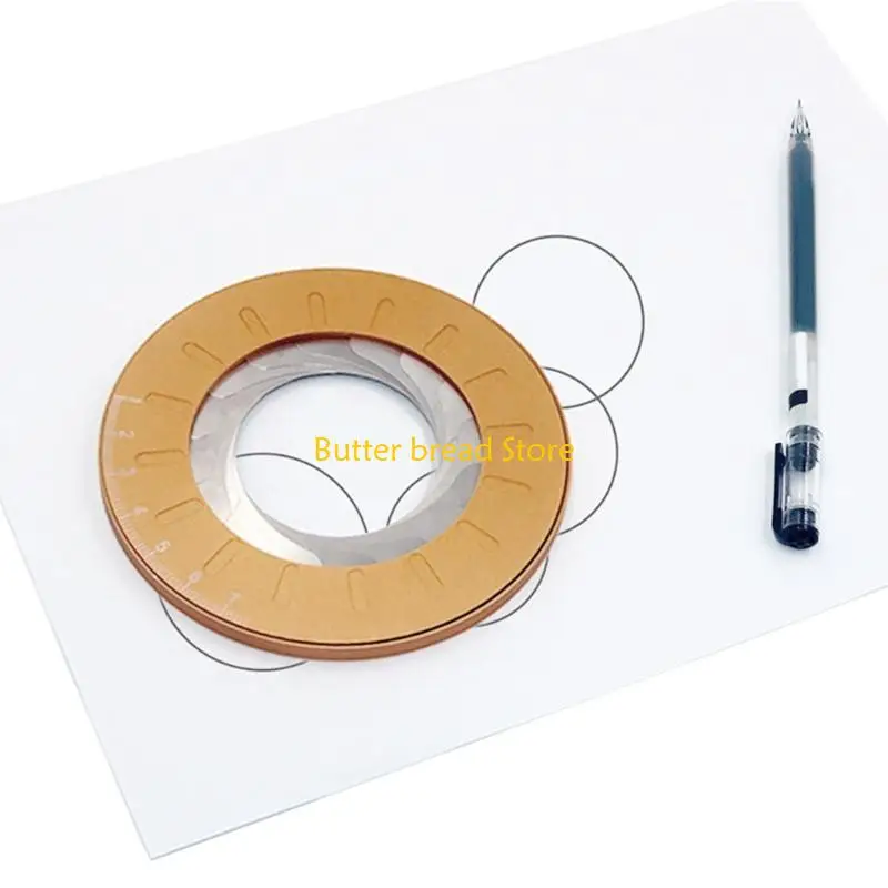 W89C สแตนเลสขนาดไม้บรรทัดรอบขนาดไม้บรรทัดเรขาคณิตวาดลายฉลุช่างไม้มืออาชีพสถาปนิกร่างเครื่องมือ