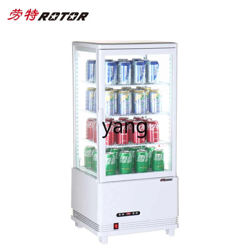 

CX hot and cold display four-sided glass vertical table type beverage cake string refrigerator