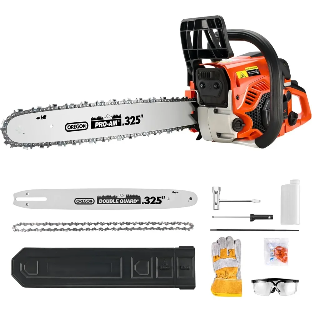 

Gas Chainsaw Powered 45CC 18 16 Inch Chainsaw For Tree Trimming Wood Cutting 2.3 HP Handheld Chain Saw Gas With Automatic Oiler