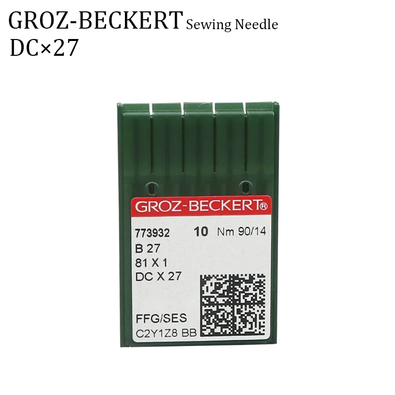 10 Agujas Groz-Beckert DC×27 para Máquina Overlock Industrial, Agujas B27 81×1 para Remalladora, Repuestos para Máquina de Coser