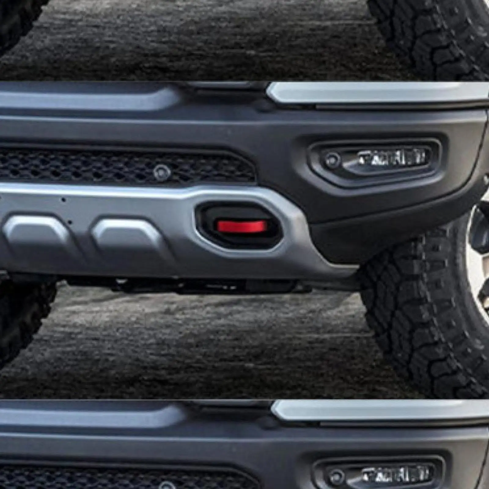 2x خطاف سحب أمامي أحمر يغطي لقطع غيار دودج رام 1500 2019-2024 #4