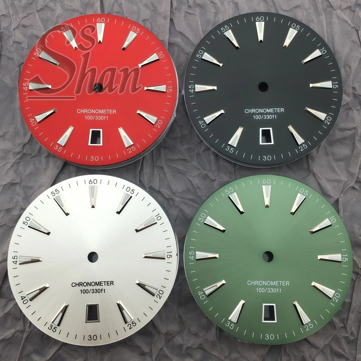 33mm Gradient Dial with Luminous Markers Date Window at 6 O'clock Watch Modification Parts Compatible with NH35A for Men's Watch