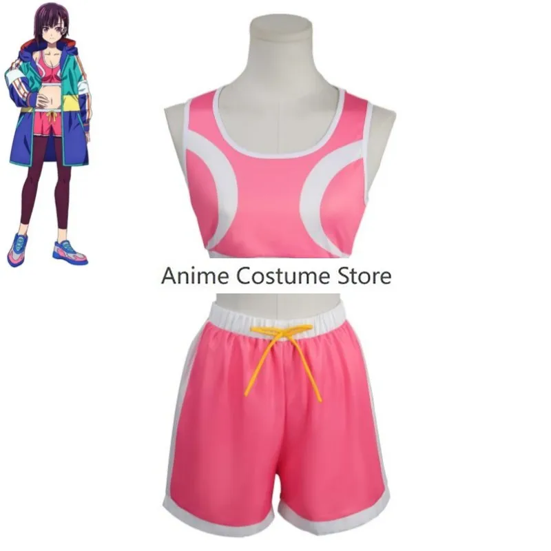 女性のための死んだコスプレ衣装,紫のかつら,セクシー,スポーツウェア,ハロウィーンの衣装,zom 100