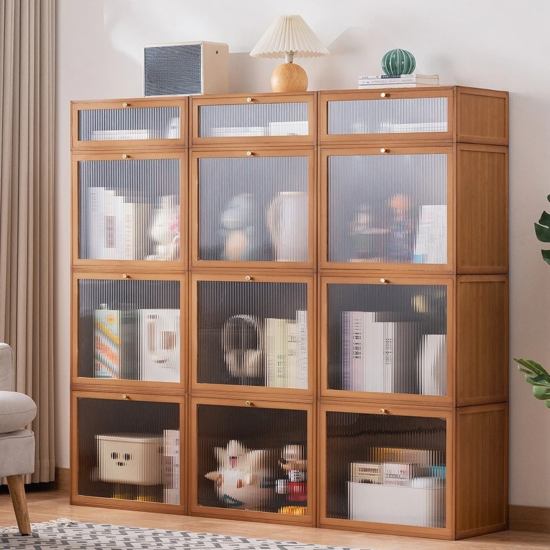 Multi-layer floor-to-ceiling shelves, stacked storage box combination, bedroom storage
