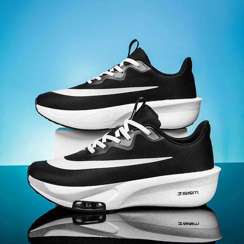 وسادة هوائية ماراثون لوحة كربون للرجال أحذية رياضية للجري قابلة للتنفس خفيفة الوزن للنساء أحذية رياضية مريحة مضادة للانزلاق #2