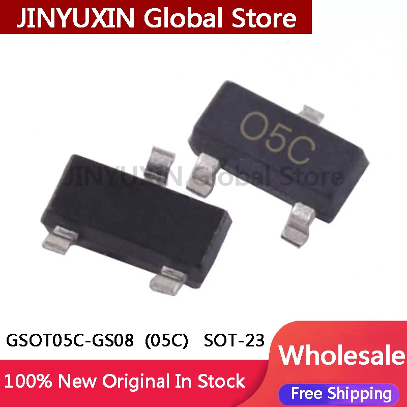 50-100Pcs GSOT05C GSOT05C-GS08 05C diode array TVS 5V original SOT-23 IC Chip In Stock Wholesale