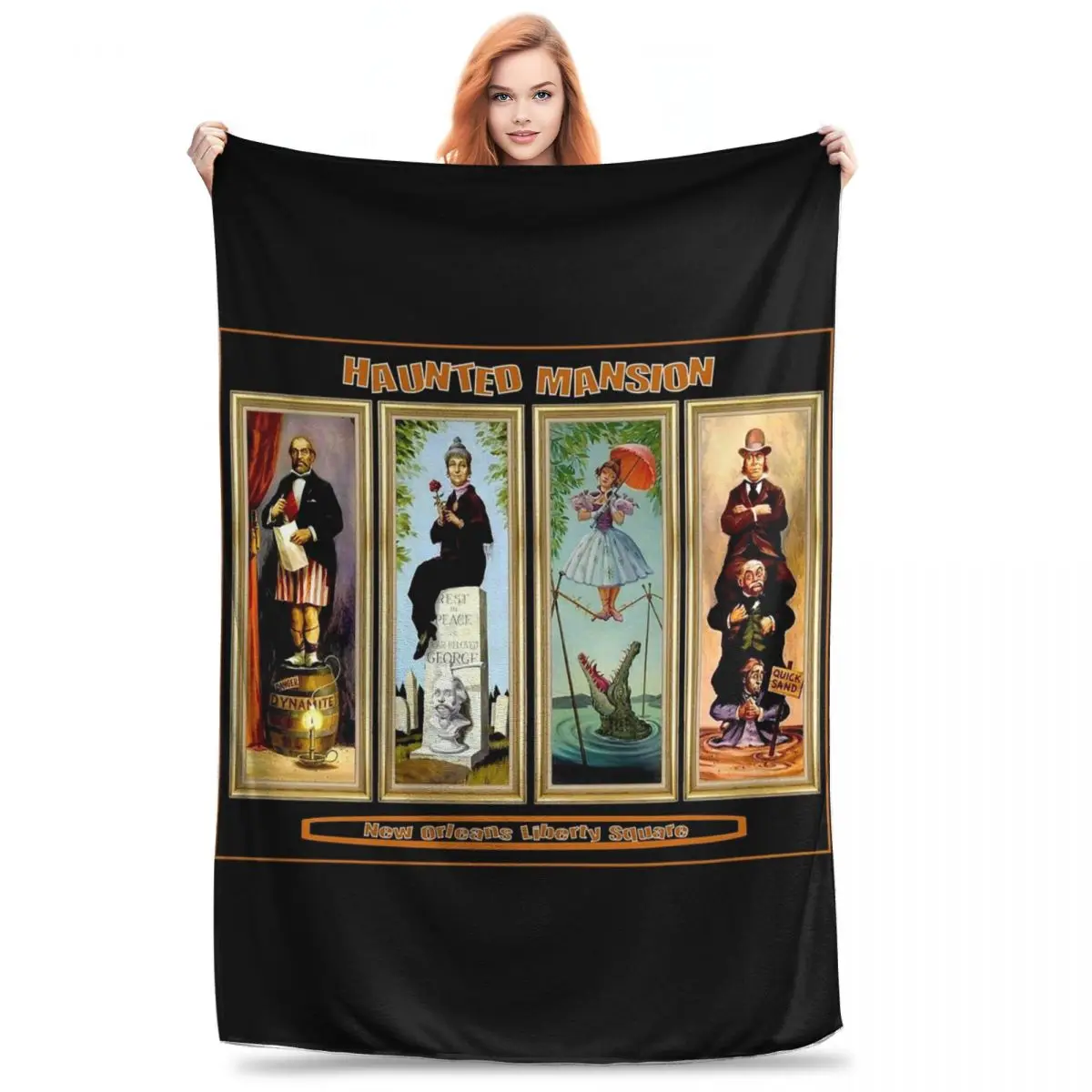 Haunted Mansion New Orleans Liberty Square Blanket Fleece Super Soft Sofa Throw Blankets For Home Office Throws Bedspread