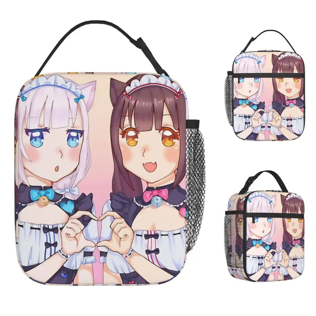 

Сумка для обеда Nekopara Coconut Cinnamon Azuki, портативный ланч-бокс, унисекс, для пикника на открытом воздухе, с графическим рисунком, повседневная, водонепроницаемая.