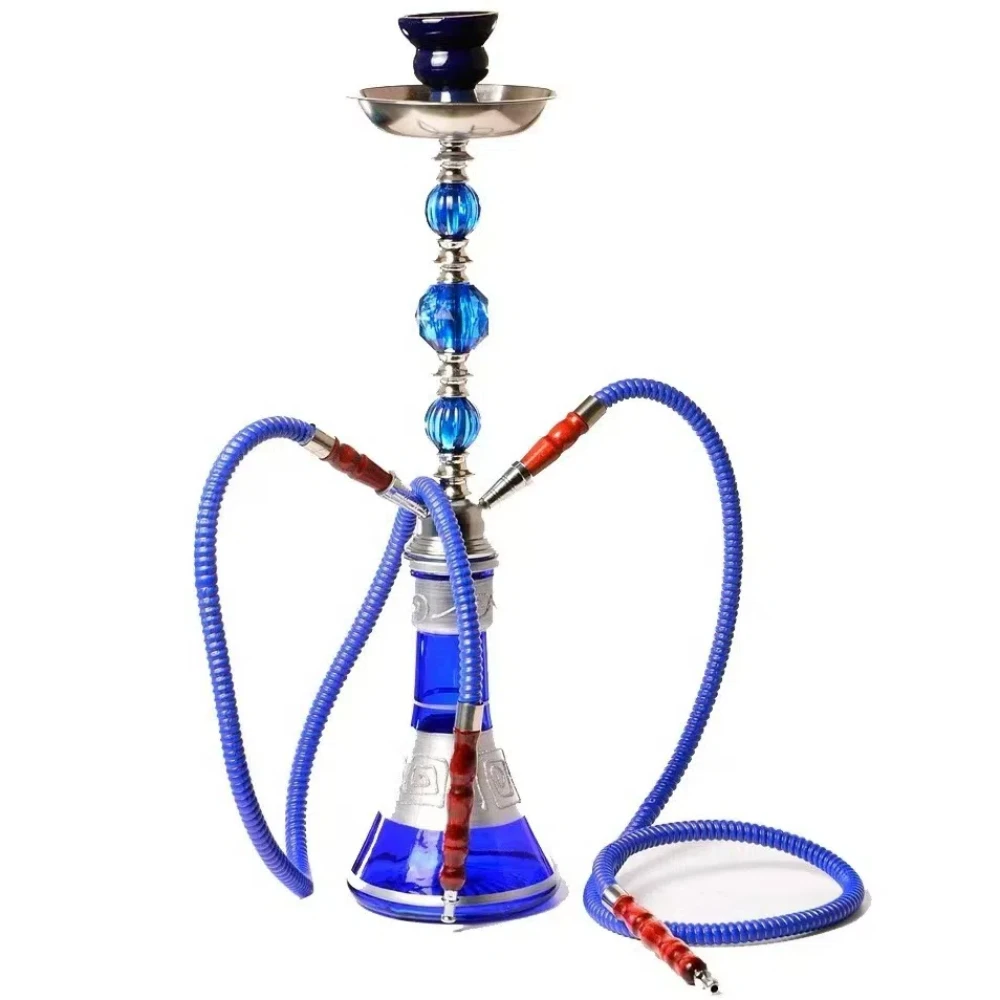 

Arabic Hookah Set Double tube Glass Bottle Smokestack Ceramic Bowl Hose Accessories Birthday Gifts Are Suitable For Family Hoka