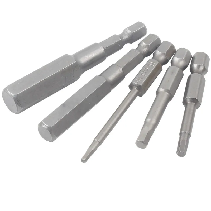 1-6pcs Magnetic Hexagon Screwdriver Alloy Steel Bit Magnetics Screw Driver Bits H1.5 - H12 For Inner Hexagons Screws Mount