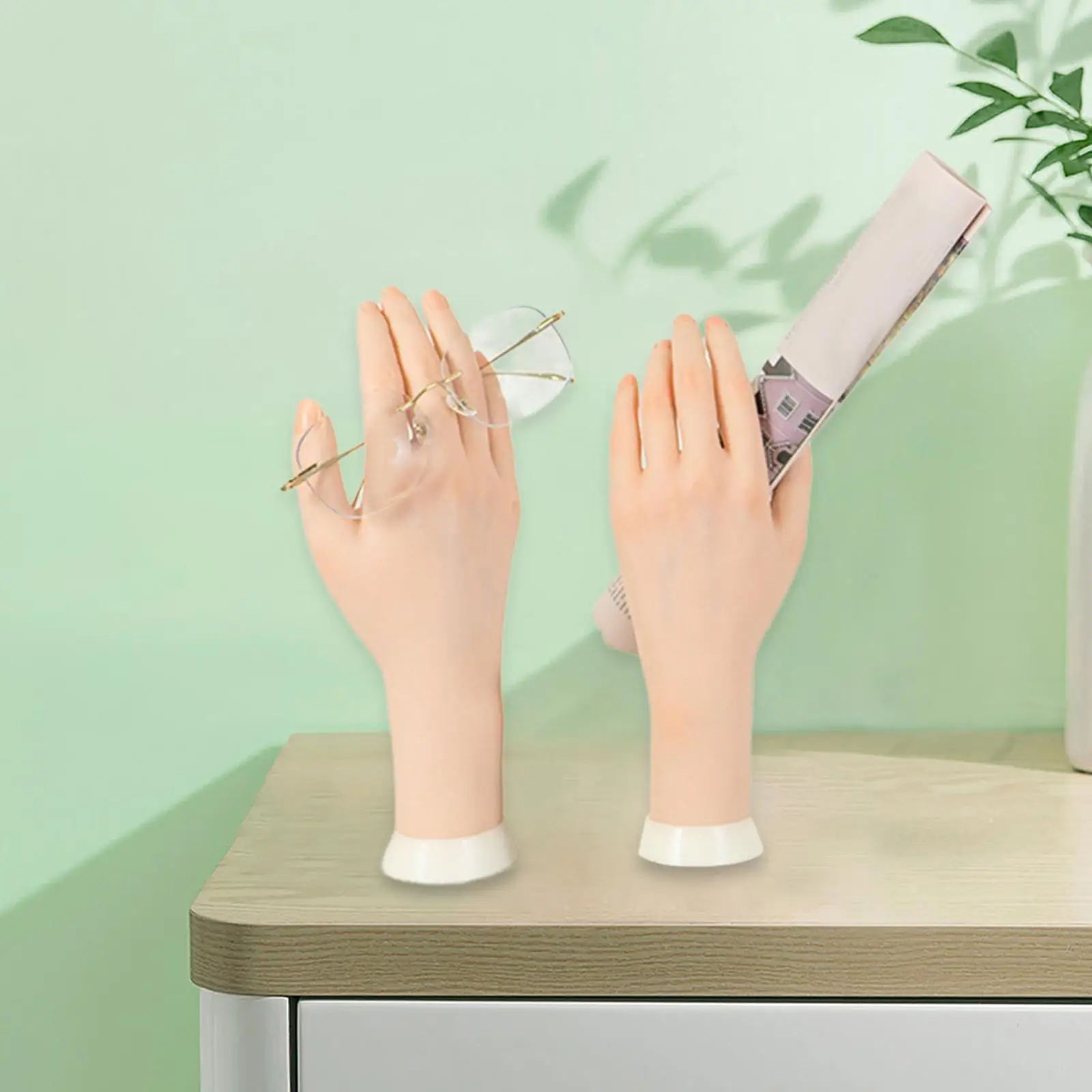 Mannequin Hand Realistic Female Hand Practice Hand for Acrylic Nails Soft Bendable for Bracelet Manicure Nail Display Jewelry