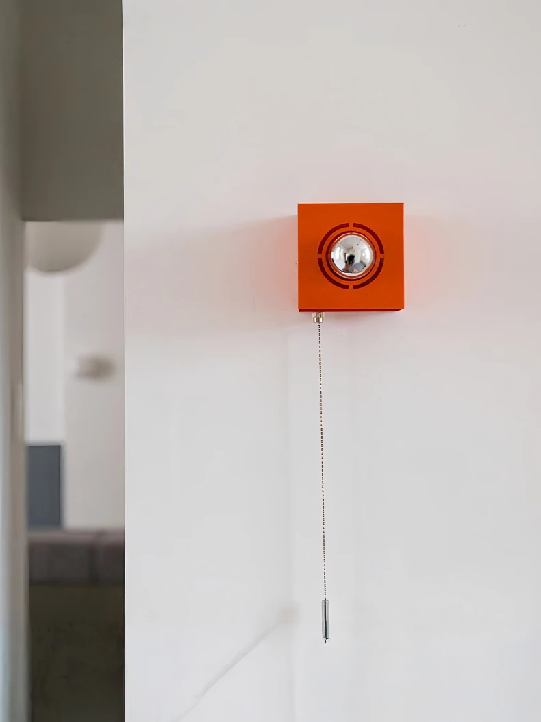 Metal Orange Wall Light Home Art E27 Bulb Indoor