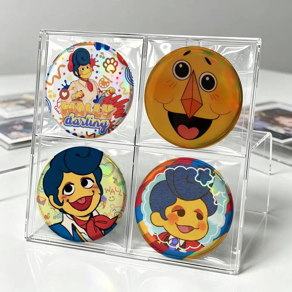 A-H-Home-S W-ally Darling Anime  Brooches Anime Badge Round Handmade Brooch Lapel Pins Jewelry For Backpack Clothes Gifts