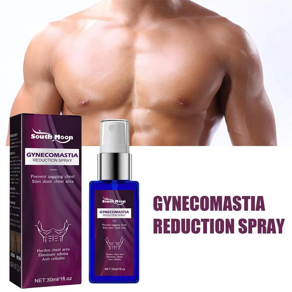 30ml Gynecomastia Cellulite Reduction Spray Instant Muscle Accelerating Hardening Sprayer For Men Chest Fat Tight Chest M9b7