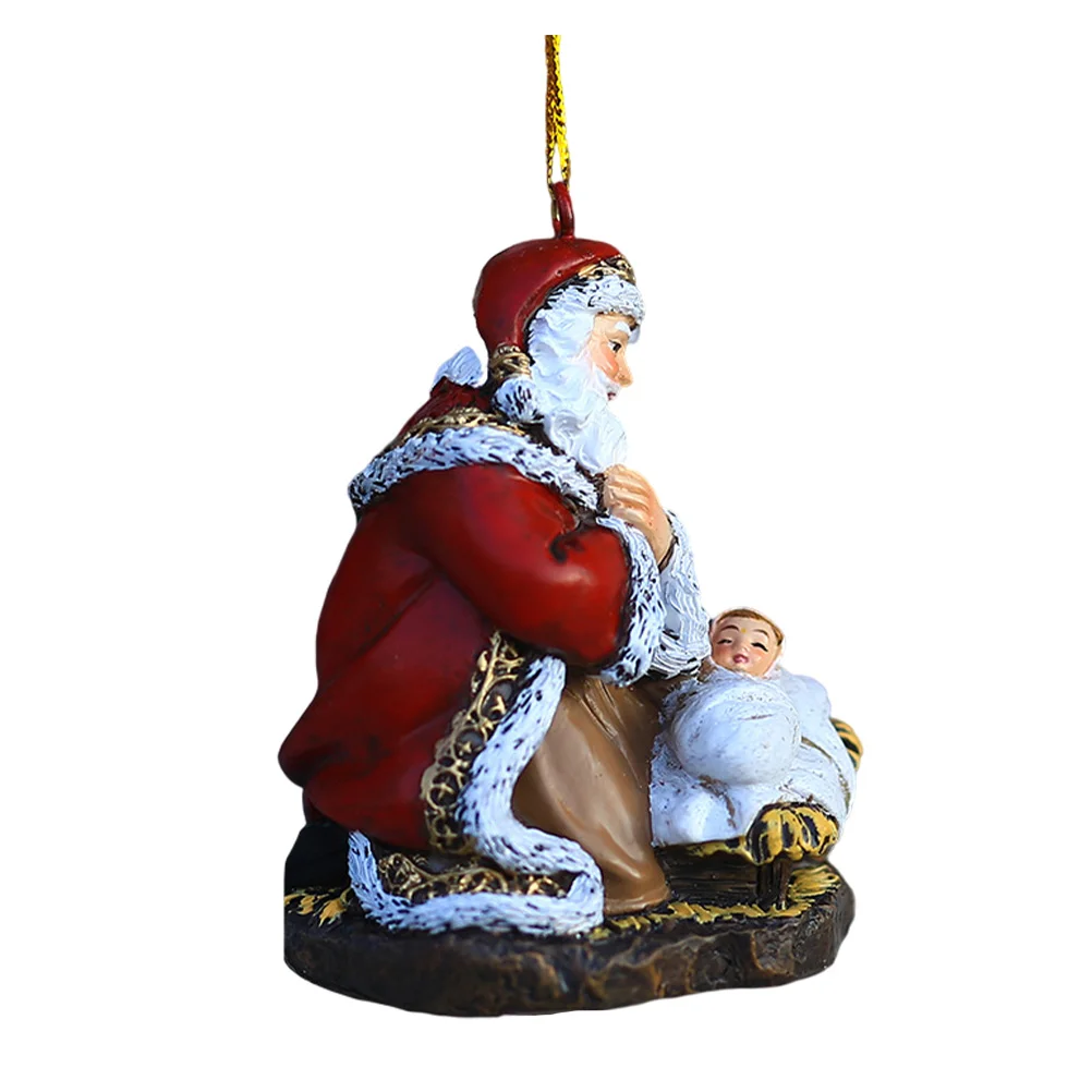 

Christmas Centerpieces Santa Pendant Festival Decor Scene Statue Xmas Tree Adornment Home Decoration Baby