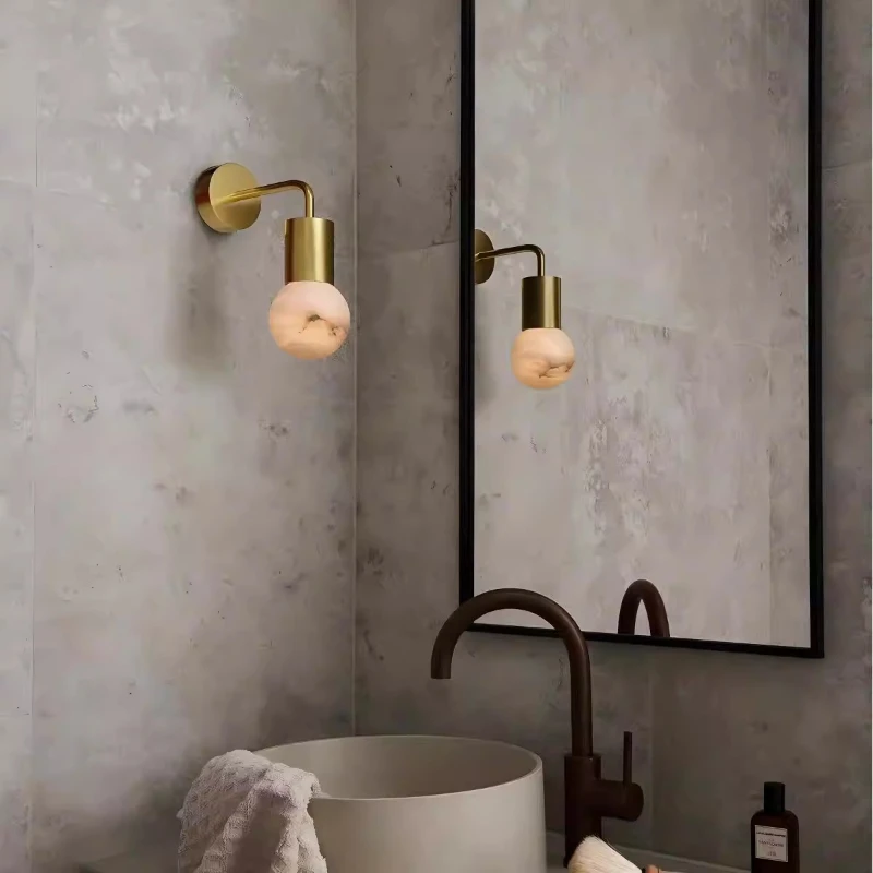 Nordic minimalist marble wall lamp living room hallway bedroom bedside Wall Lamp Sconce LED Aisel Foyer Stairs Indoor decor lamp
