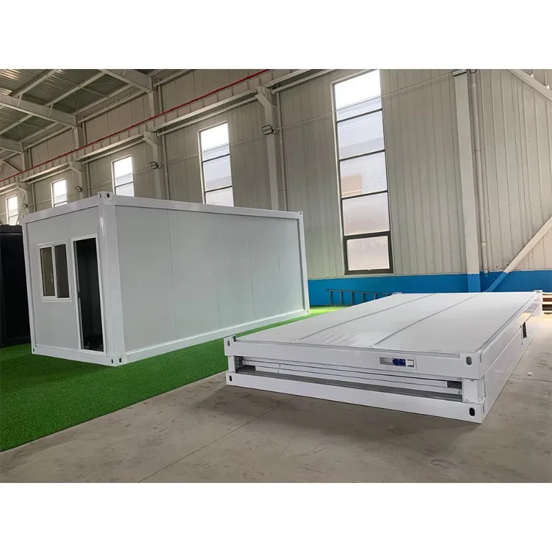 Portable 20ft Folding Prefab House Includes 1 Bedroom And Full Bathroom Insulated Modular Container Cabin For Outdoor Use