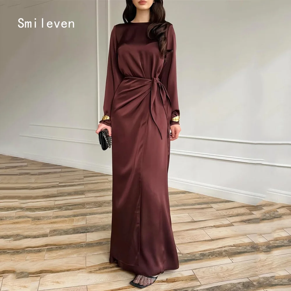 

Smileven Luxury Mermaid Prom Dress Halter Party Gowns Bow Sexy Waist Cinching Formal Occassion Dress Customized 2026