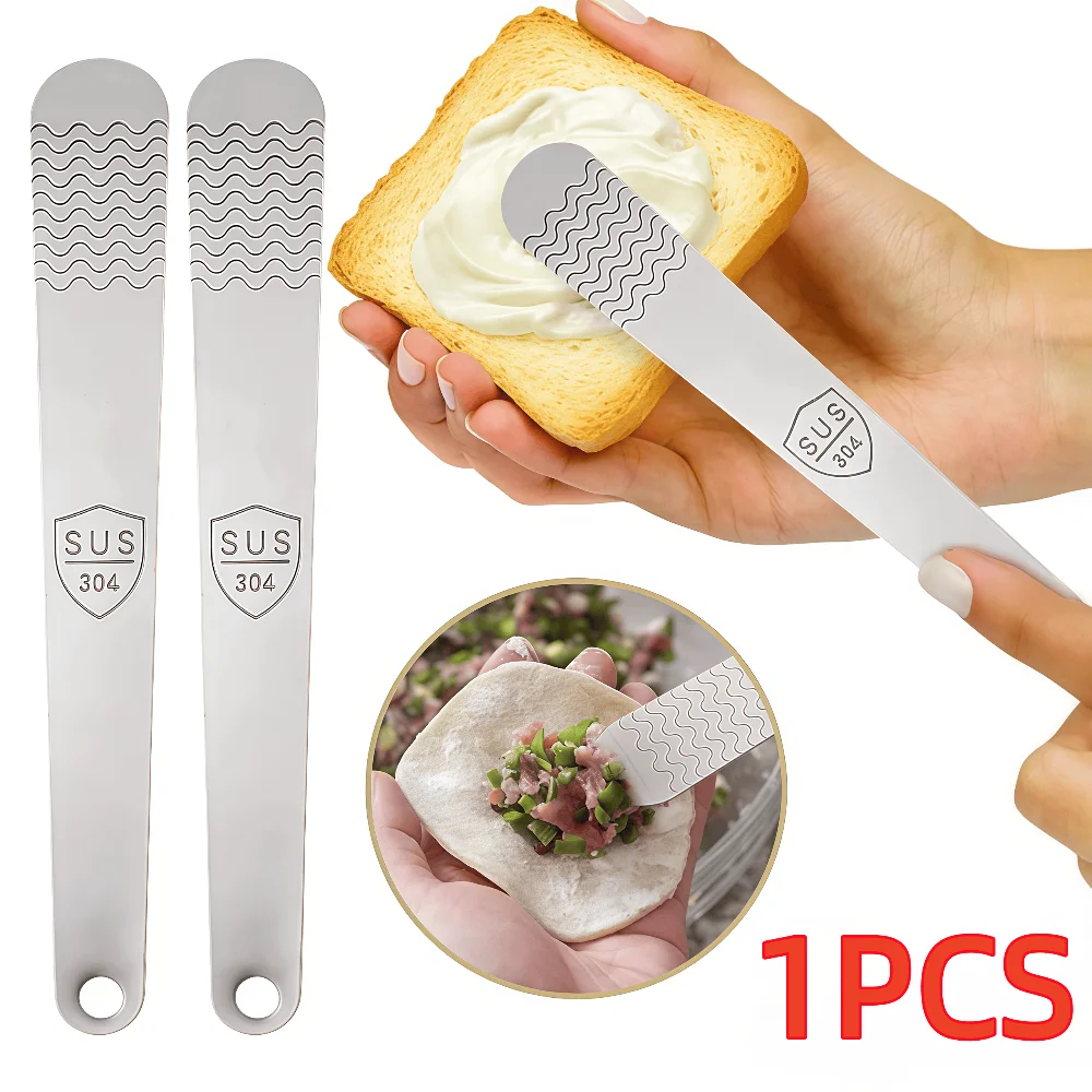 304 Stainless Steel Dumpling Stuffing Spoon Flat Filling Shovel Stick Wonton Gyoza Ravioli Pastry Making ToolKitchen Accessories