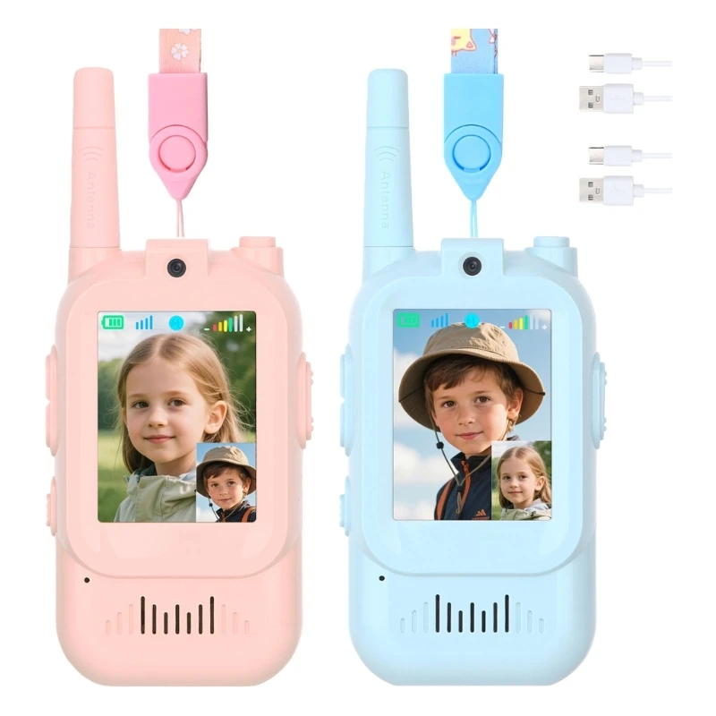 Portable Childrens Intercom Device Featuring Clear Bidirectional Video Calls And Voice Chat Functionality 2inch Screen 896C