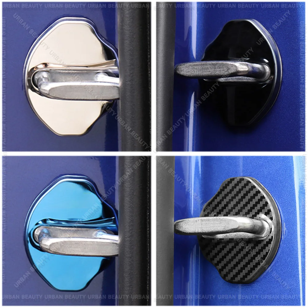 Car Exterior Styling Door Lock Decoration Cover Anti-Rust Protection Stainless Steel Plastic Trim For Mercedes-Benz AMG