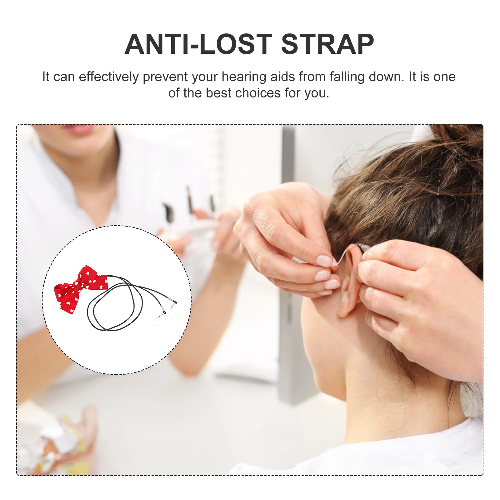 

Adorable Hearing Aid Clip Portable Strap Anti-Lost Accessories Fixation Cord Deaf Aid Lanyard For Adults Seniors Easy
