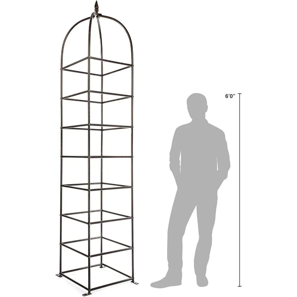 Plant Stand,Trellis Large Obelisk For Climbing Garden Plants Weather Resistant Iron And Metal Vertical Yard Art,flower Stand