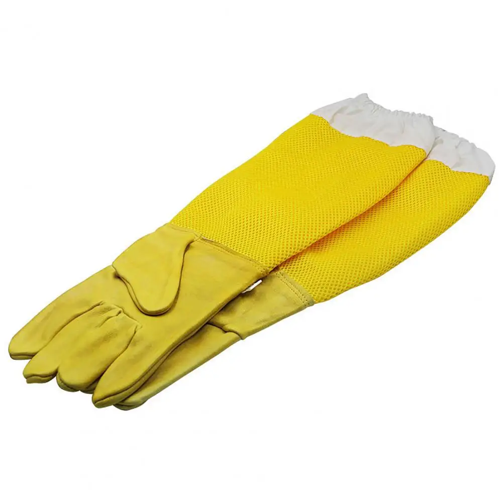 1 Pair Helpful Long Mesh Gloves Convenient Anti-bee Gloves Protective Beekeeping Tools Gloves  Protect Your Hands