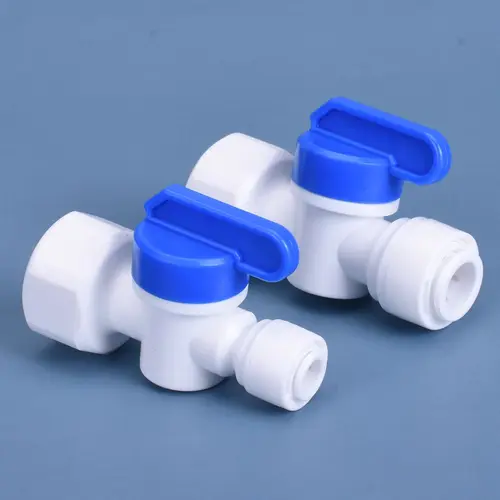 Imagen 2 del producto Kit de piezas de sistema de ósmosis inversa RO, válvulas de bola de rosca macho/hembra de 1/4 "", 3/8"", 1/2 "", conectores rápidos, accesorios de retrolavado incluidos