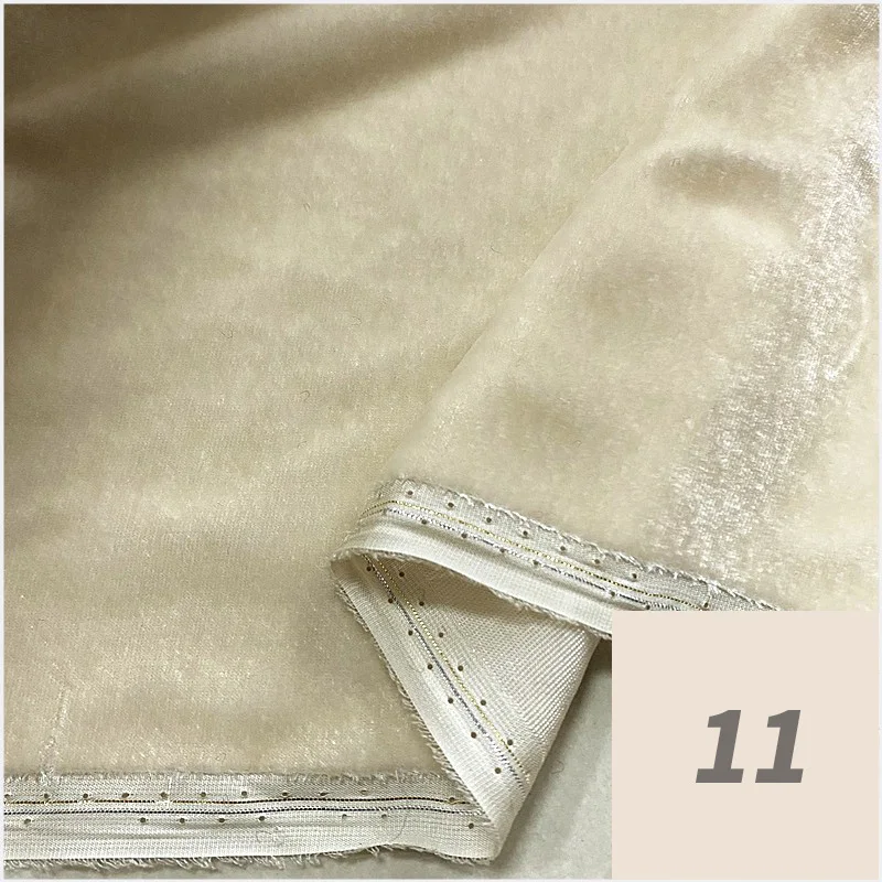 Pure Color Silk Velvet Fabrics For Cheongsam Dress Skirt Suit DIY Sewing High Quality Real Gold Velvet Skin-Friendly Fabric