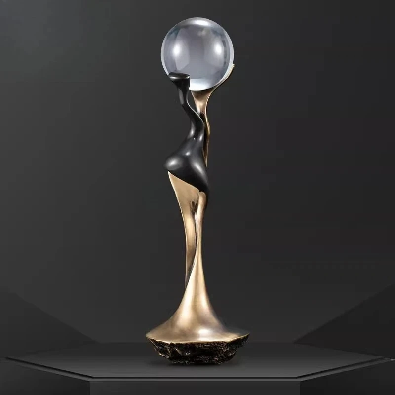 YX All-copper crystal ball living room TV cabinet home office creative entrance decoration
