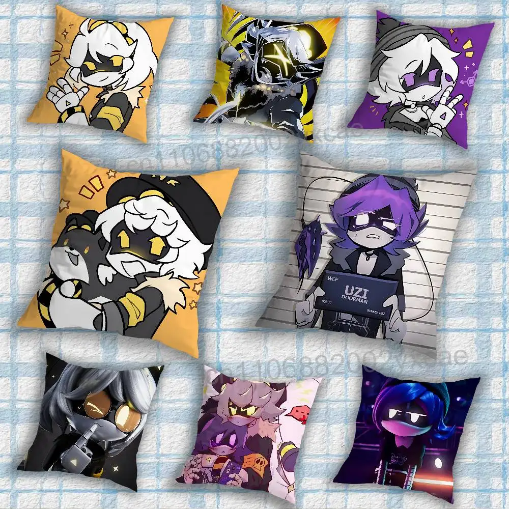 cool N and Uzi Murder Drones Pillow Case Office Cushions Suitable For Sofa Car Bedroom Decorative Cushion Cover