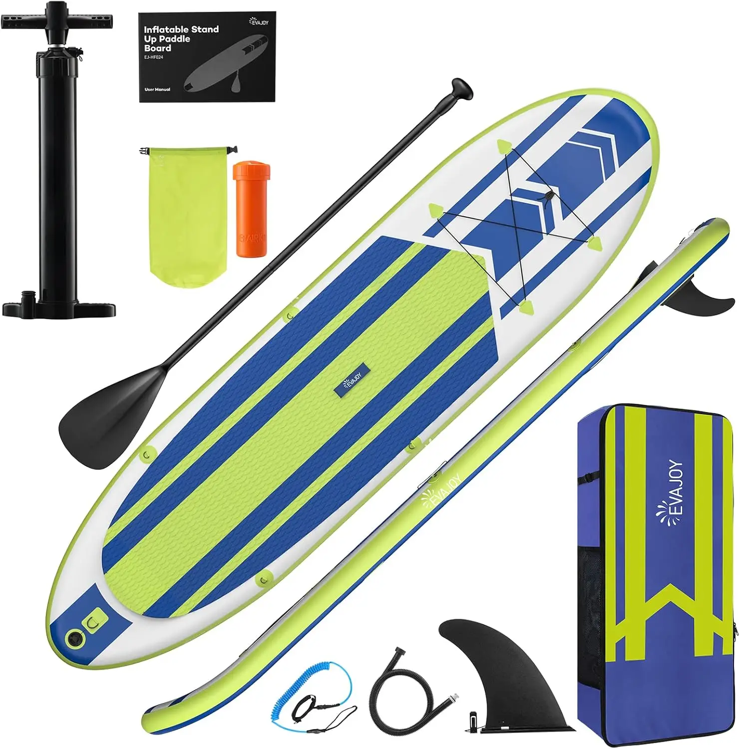 Inflatable Paddle Board 6'' Thick Around Stand Up Paddle Board with Portable iSUP Accessories & Waterproof Bag