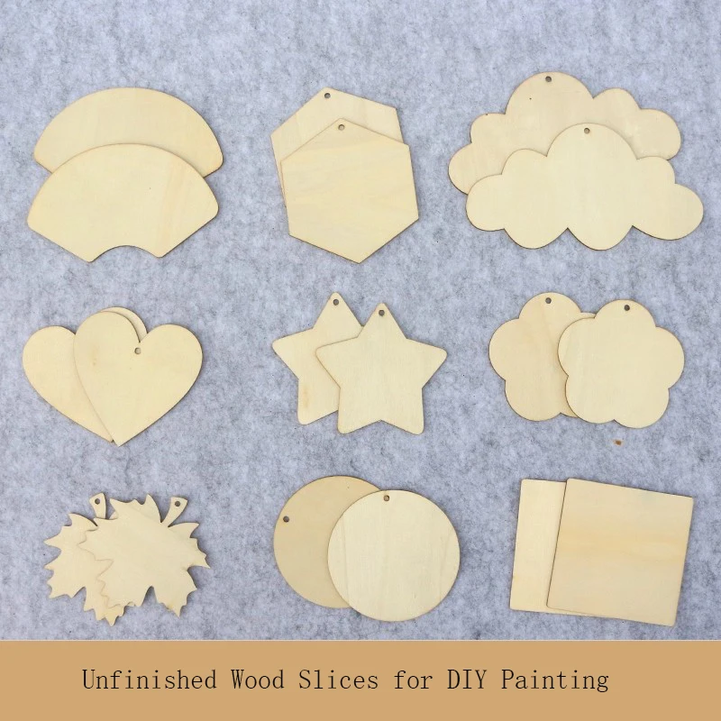 

Натуральные необработанные ломтики дерева для рисования и поделок своими руками, детские художественные проекты