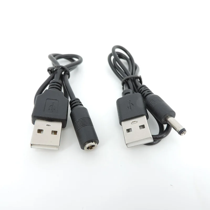 USB A 2.0 Male Plug to 1.35 x 3.5mm DC Power jack Male Female Cable DC Power Extension charging Cord Q1